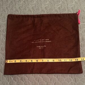 kate spade Brown Dust Bag with Pink Drawstring